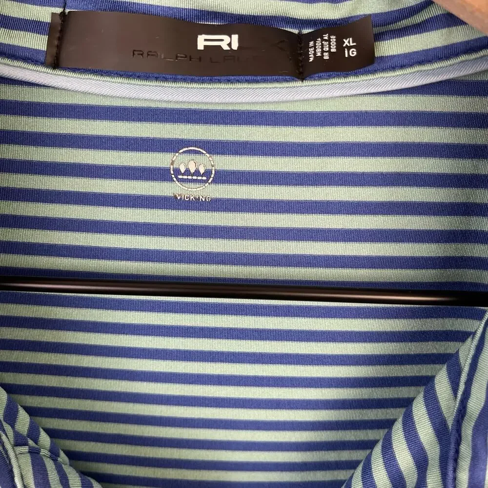 Ralph Lauren Men Golf Blue White Stripe Polo Size‎ XL Short sleeve Outdoor Shirt